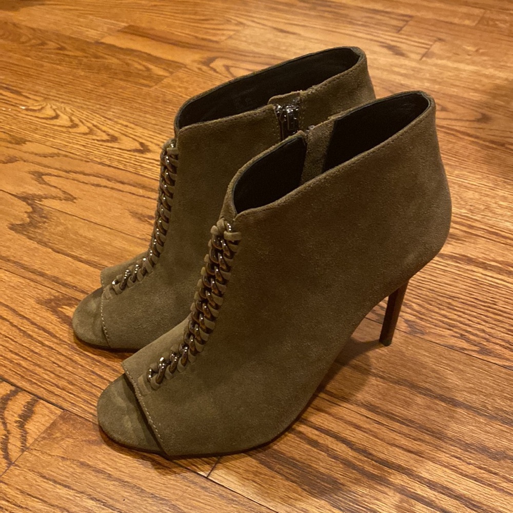 Beautiful suede Coach booties, size 7.5